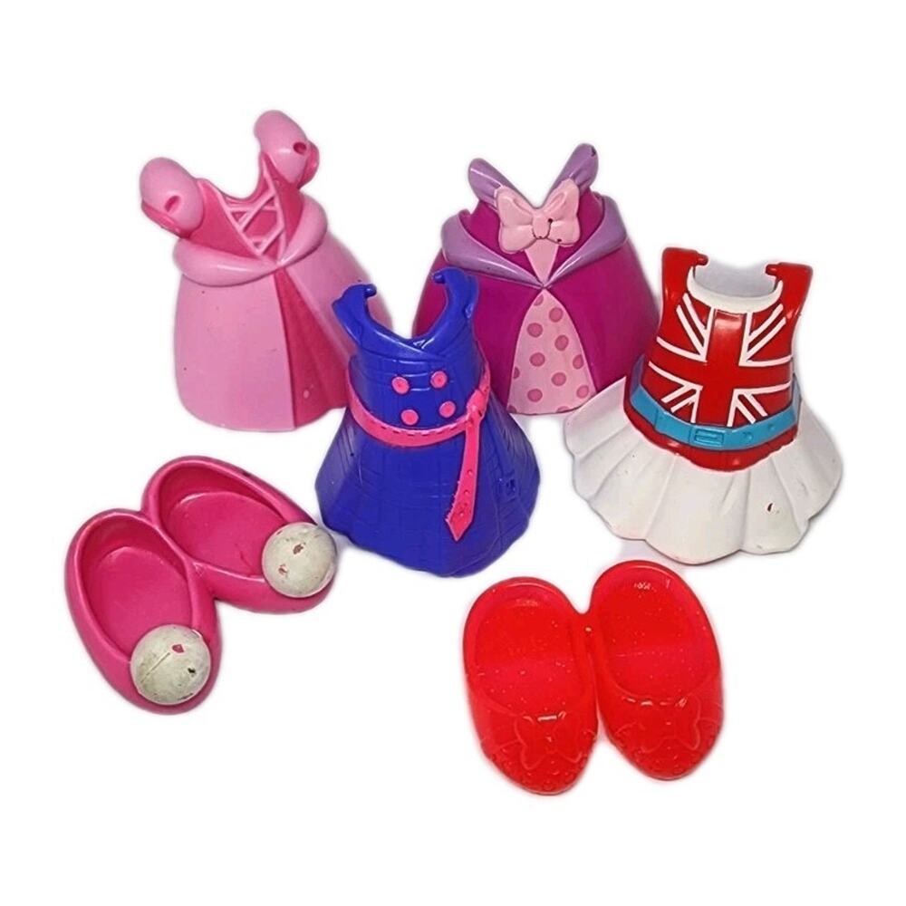 Minnie Mouse Dress Up Doll Snap N’ Style Toy Dress Hat Shoe Lot Disney Mattel